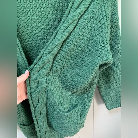 Wishlist Small Medium Green Knit Cardigan - Picture 3 of 6